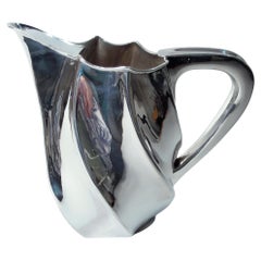 Italian Retro Deco Sterling Silver Water Pitcher