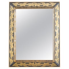 Italian Reverse Painted Eglomise Style Acanthus Mirror