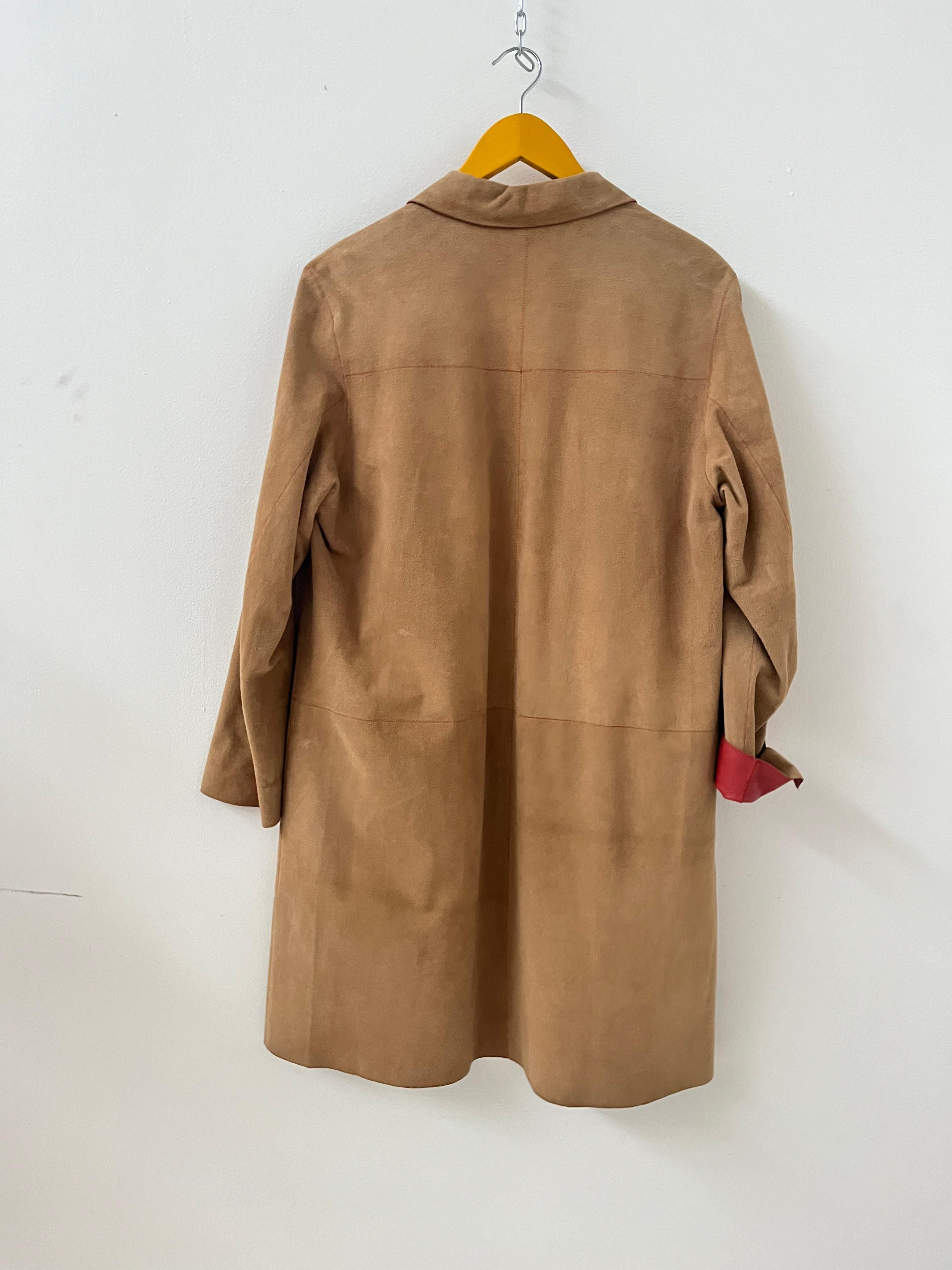 Femenino o masculino Italian Reversible Leather and Suede Coat by Ermanno Daelli Cortina en venta