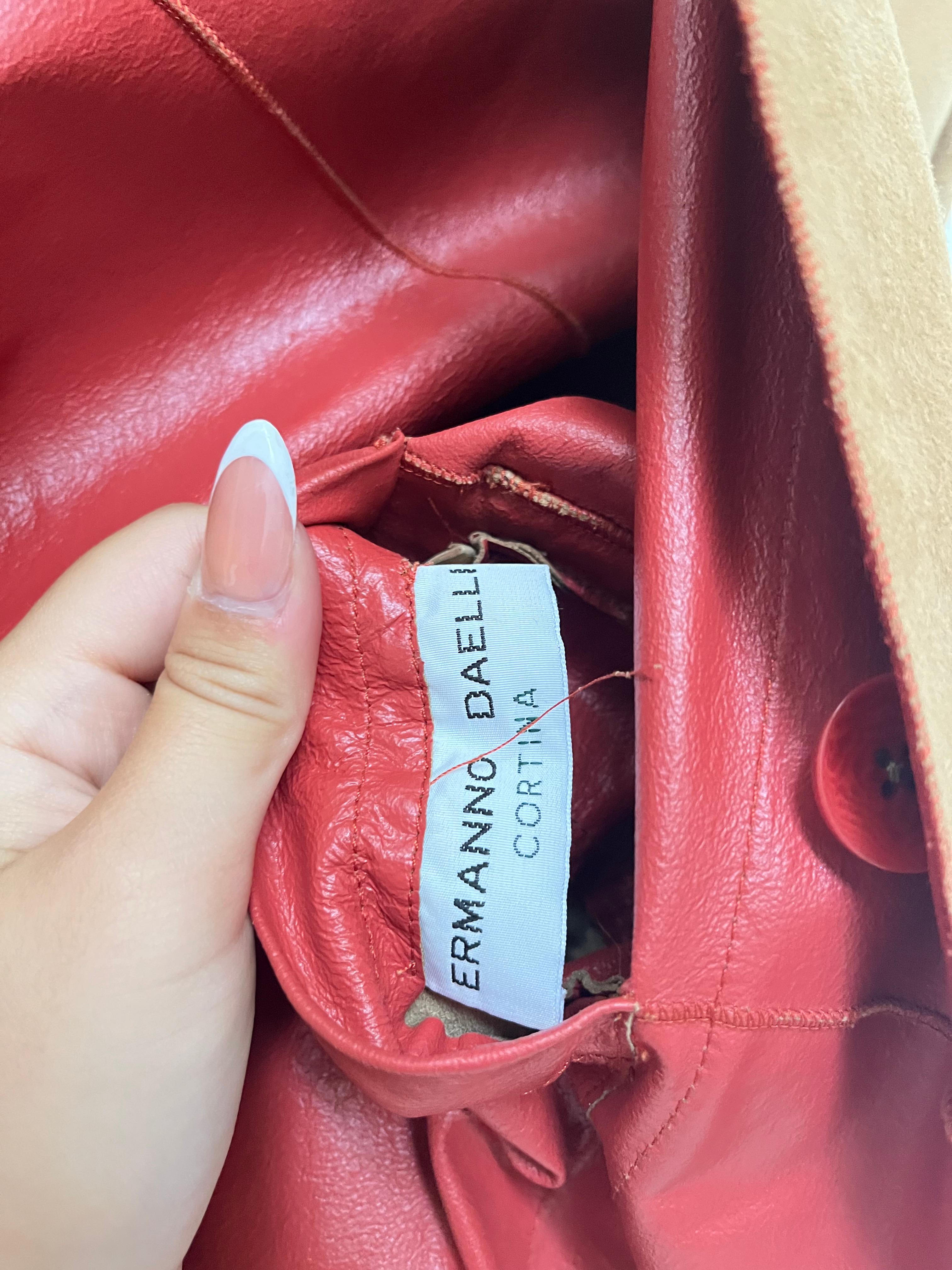 Italian Reversible Leather and Suede Coat by Ermanno Daelli Cortina en venta 1