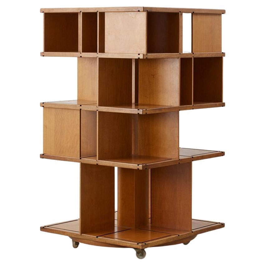 Italian Revolving bookcase 1970s