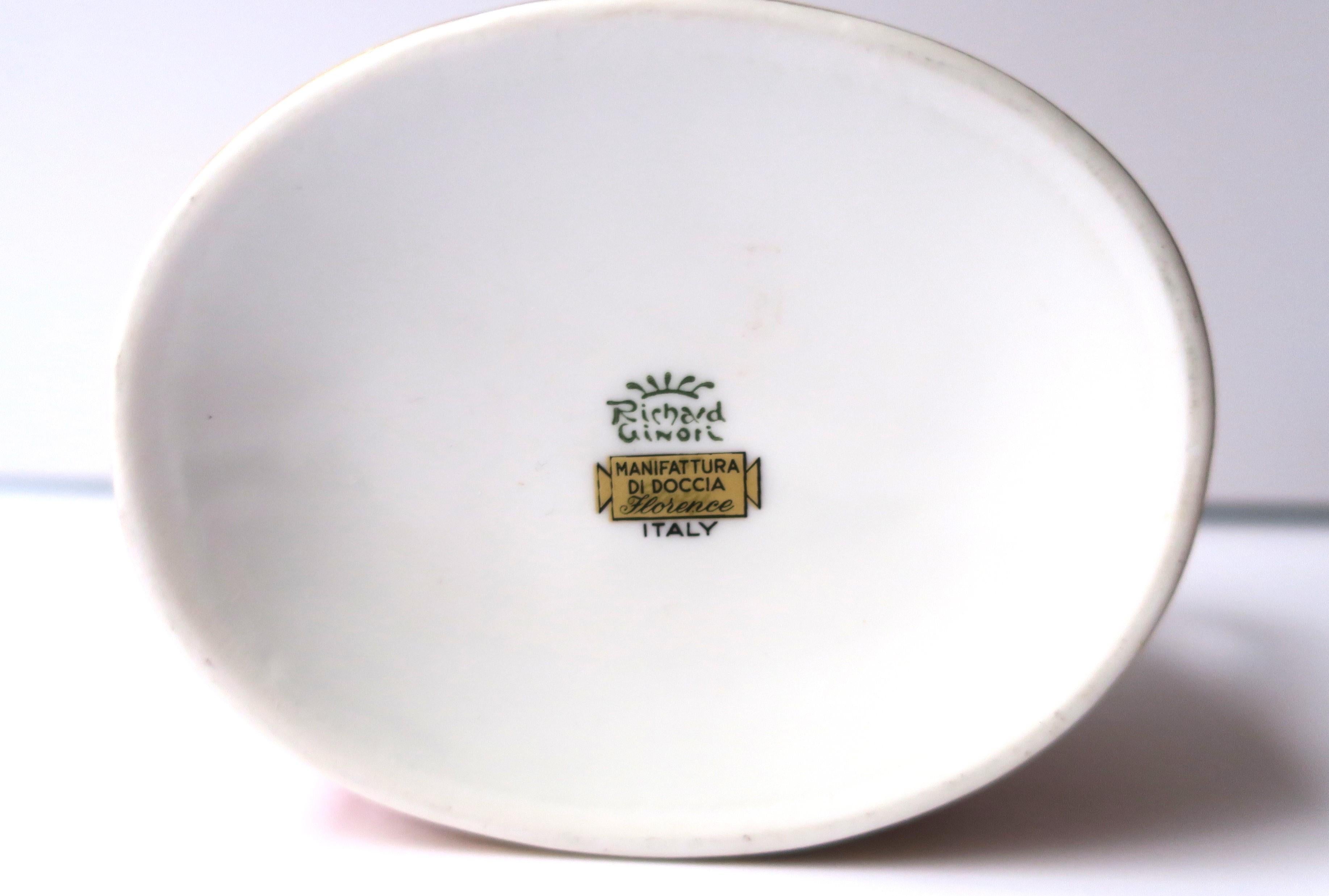 Italian Richard Ginori Contessa Porcelain Sugar Bowl and Lid For Sale 6