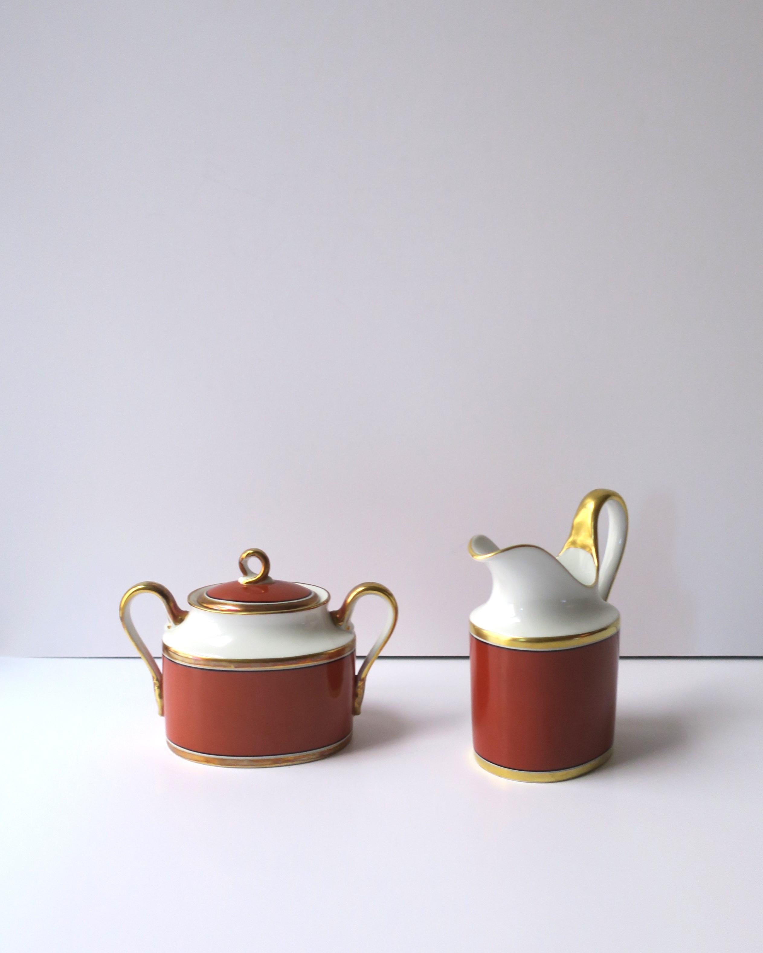 20th Century Italian Richard Ginori Contessa Porcelain Sugar Bowl and Lid For Sale