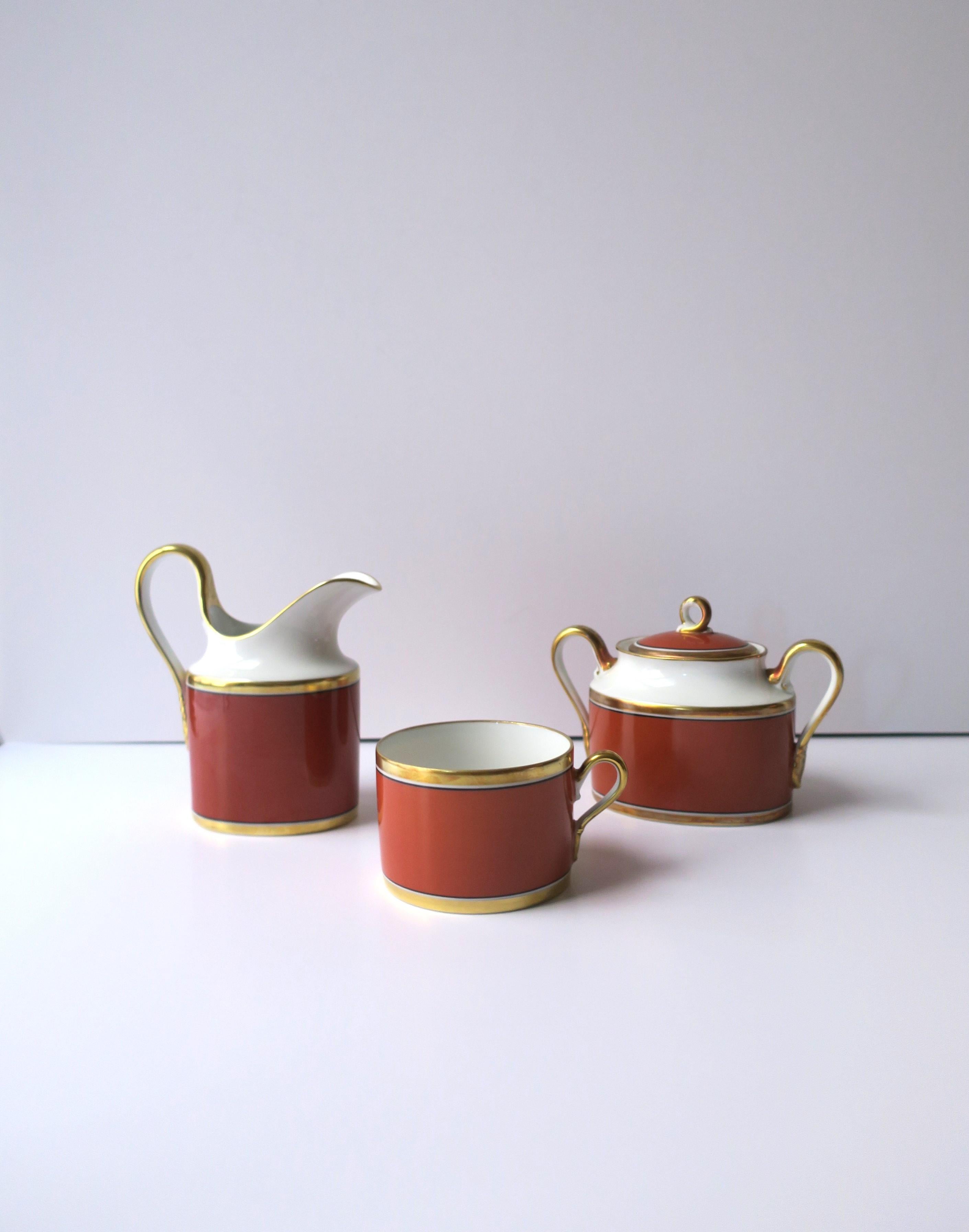 Italian Richard Ginori Contessa Porcelain Sugar Bowl and Lid For Sale 2