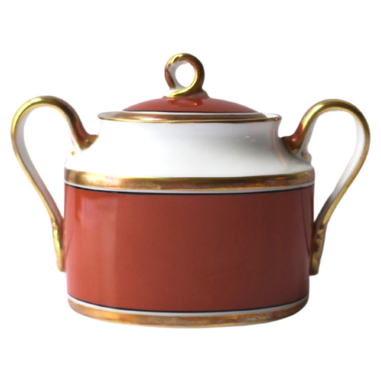 Italian Richard Ginori Contessa Porcelain Sugar Bowl and Lid For Sale