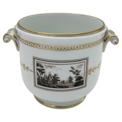 Vintage Italian Richard Ginori "Fiesole" Porcelain China Gilt Cachepot