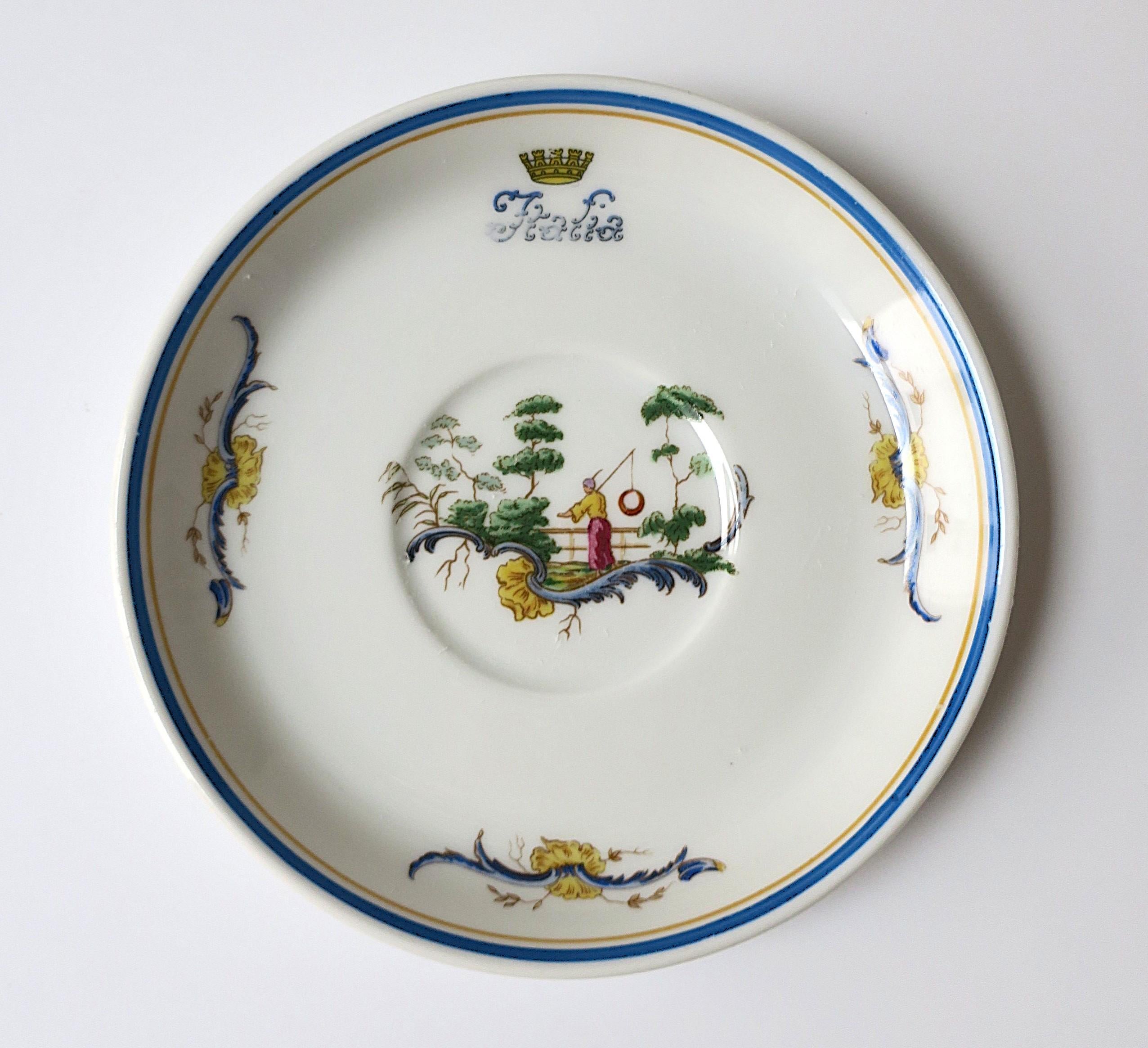 Cineserie Piatto in porcellana Richard Ginori Chinoiserie Italia in vendita