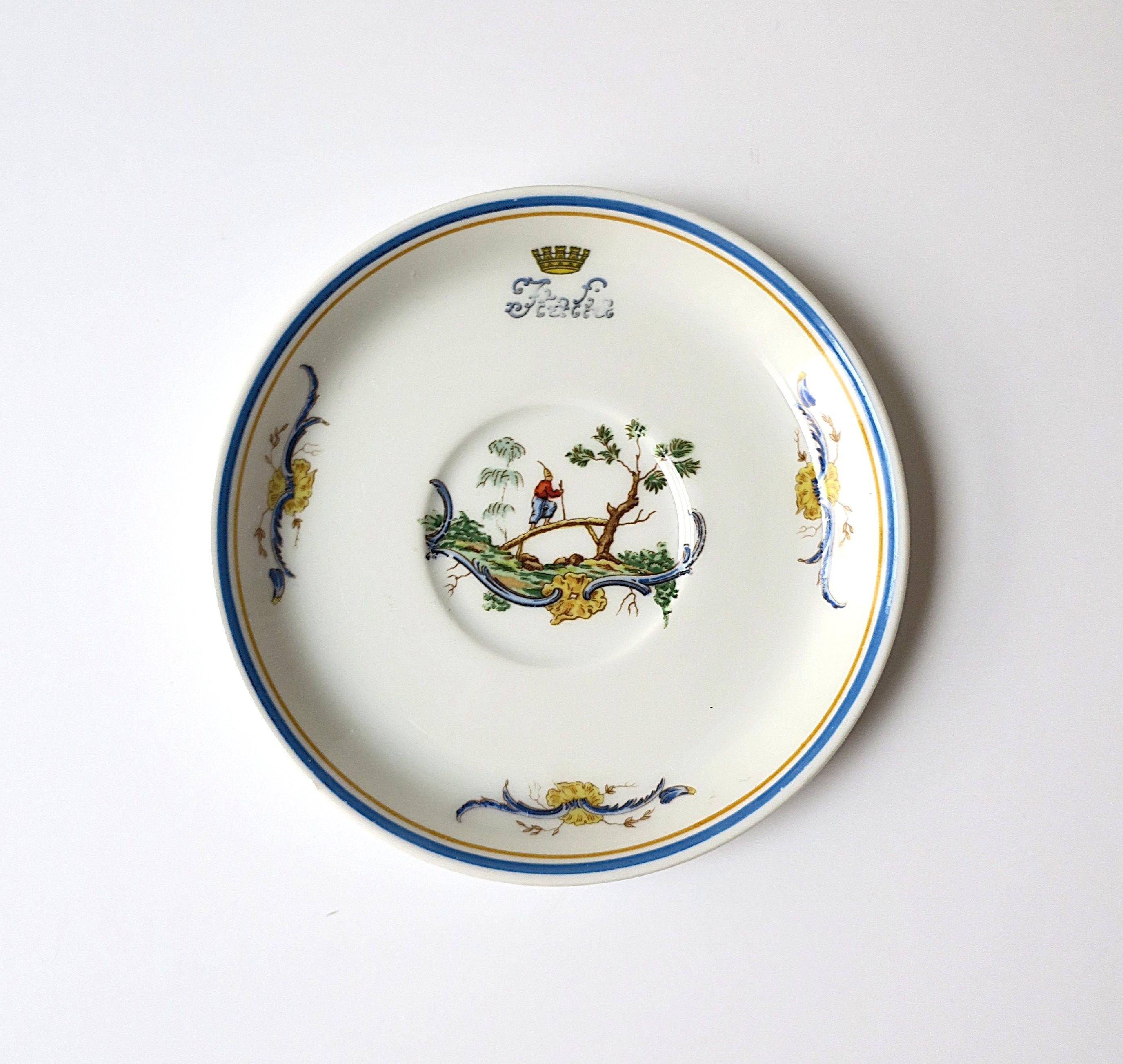 Chinoiseries Plat en porcelaine italien Richard Ginori Chinoiserie Italia en vente