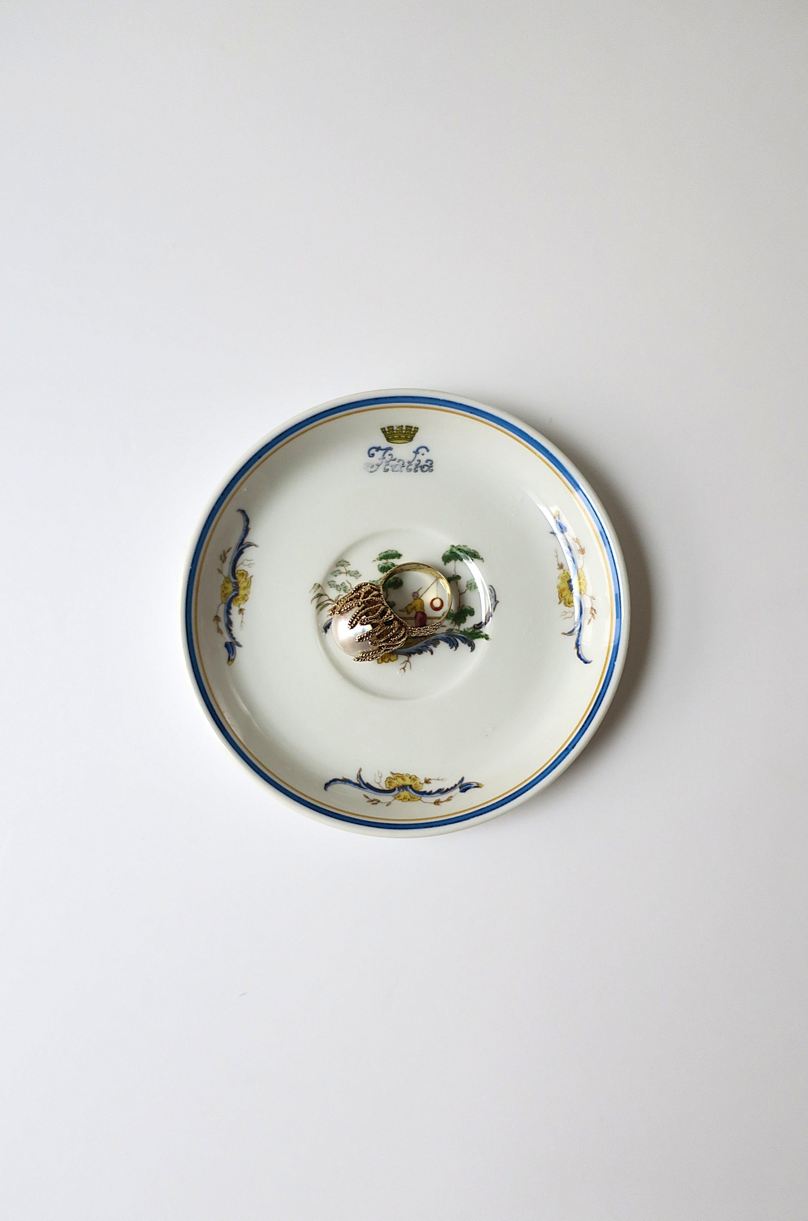 Italiano Piatto in porcellana Richard Ginori Chinoiserie Italia in vendita