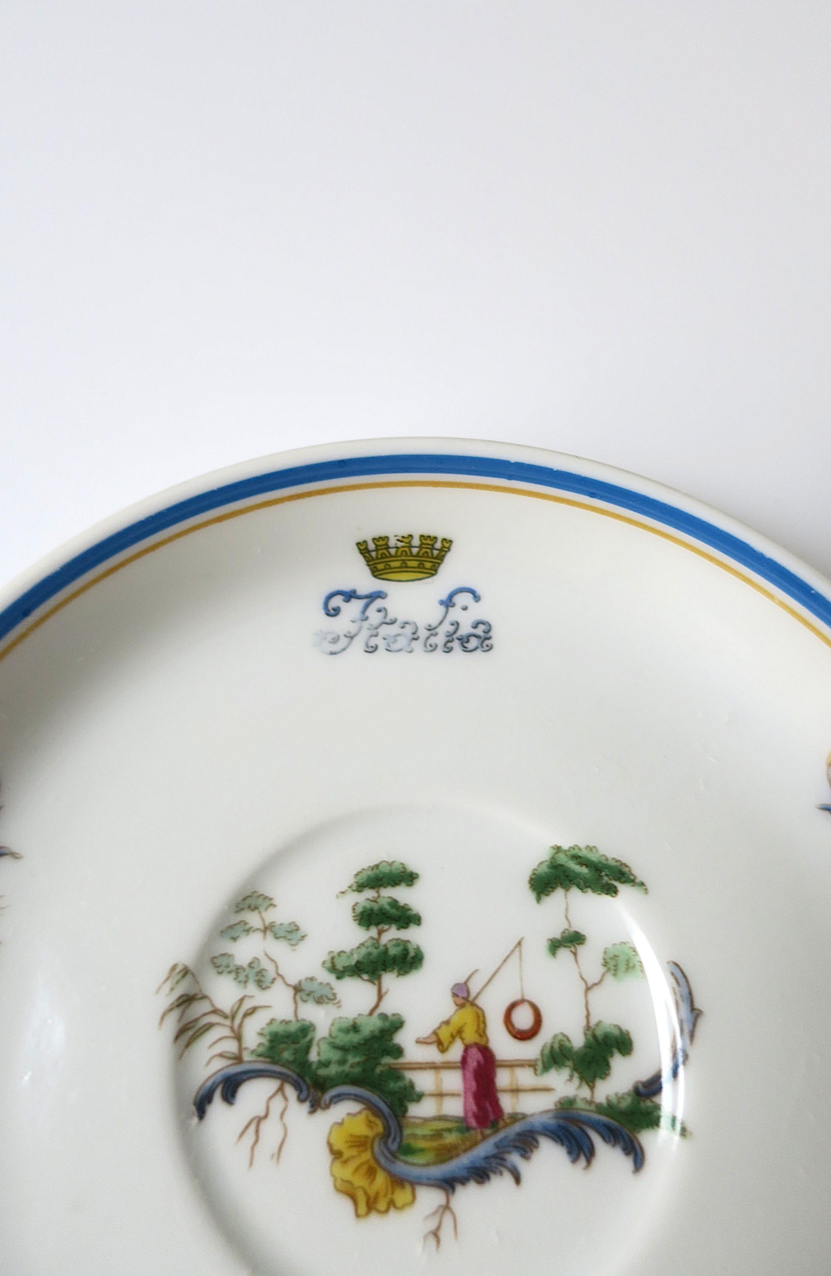 XX secolo Piatto in porcellana Richard Ginori Chinoiserie Italia in vendita