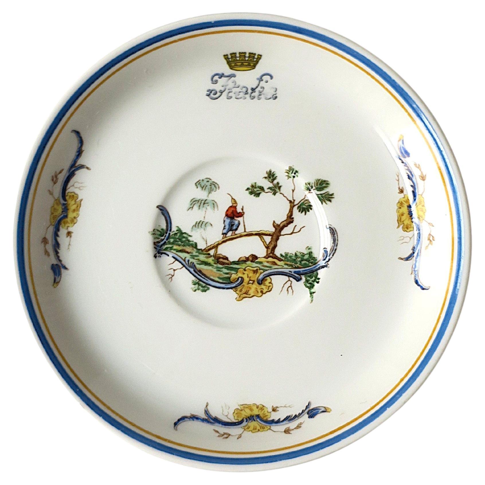 Italienischer Richard Ginori Porzellanteller Chinoiserie Italia