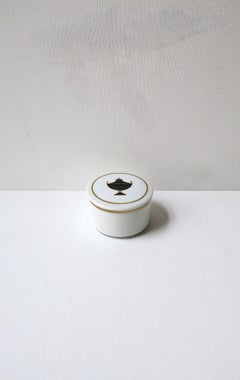 Italian Richard Ginori Porcelain Jewelry Box Neoclassical