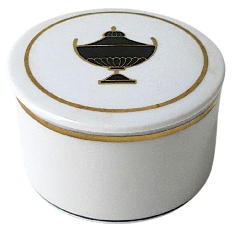 Italian Richard Ginori Porcelain Jewelry Box Neoclassical