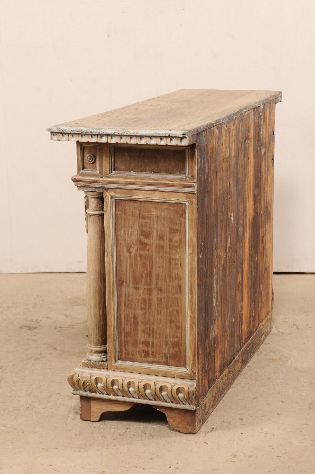 Italian Elaborately-Carved Wood Buffet Console Cabinet, Late 19th Century For Sale 5