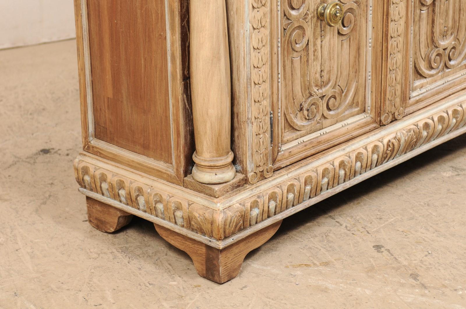 carved wood buffet cabinet