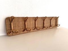 Porte-manteau Riviera italienne en bambou et rotin, 1970