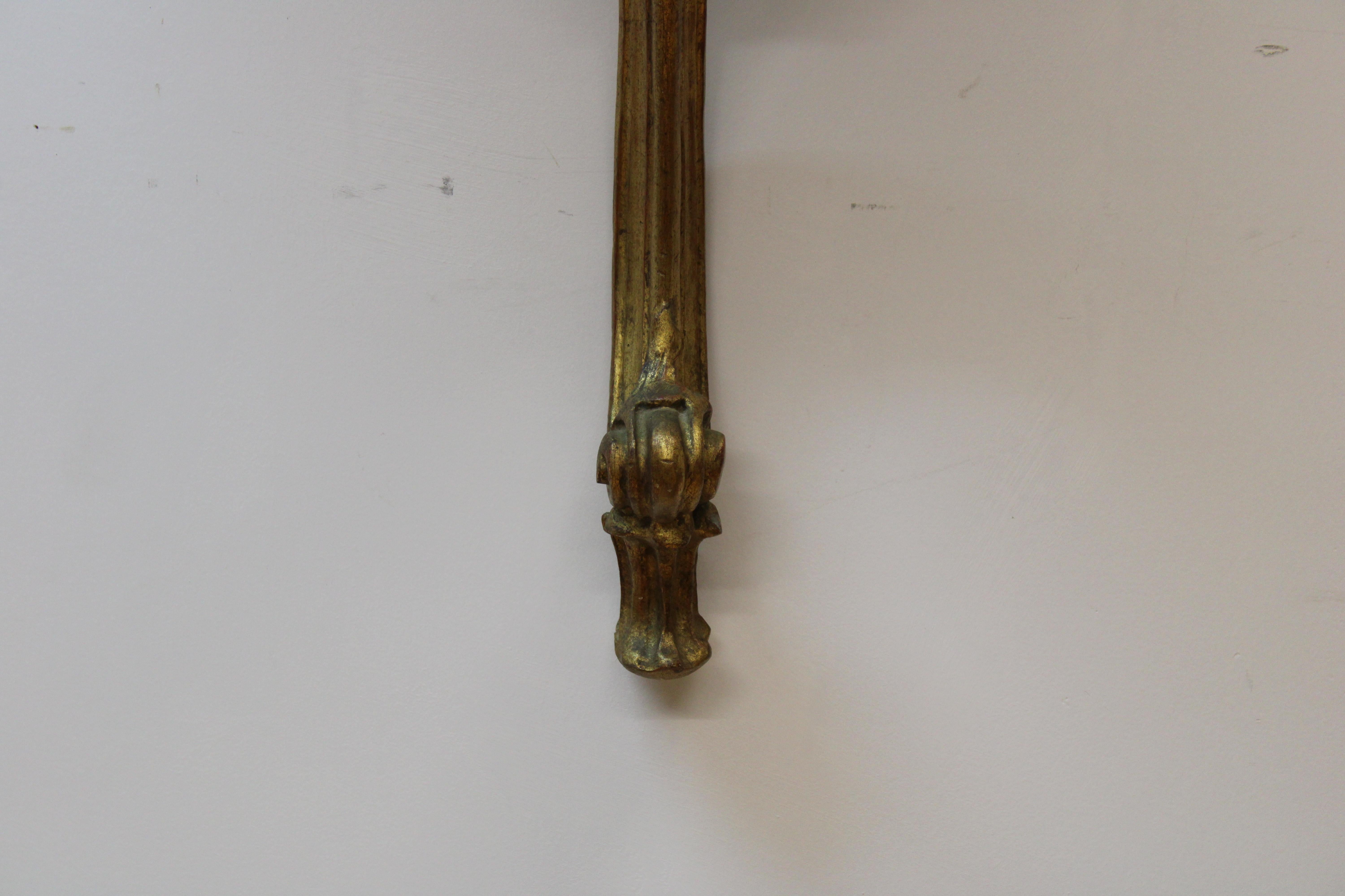 20th Century Italian Rocco Style Gilt Wall Mount