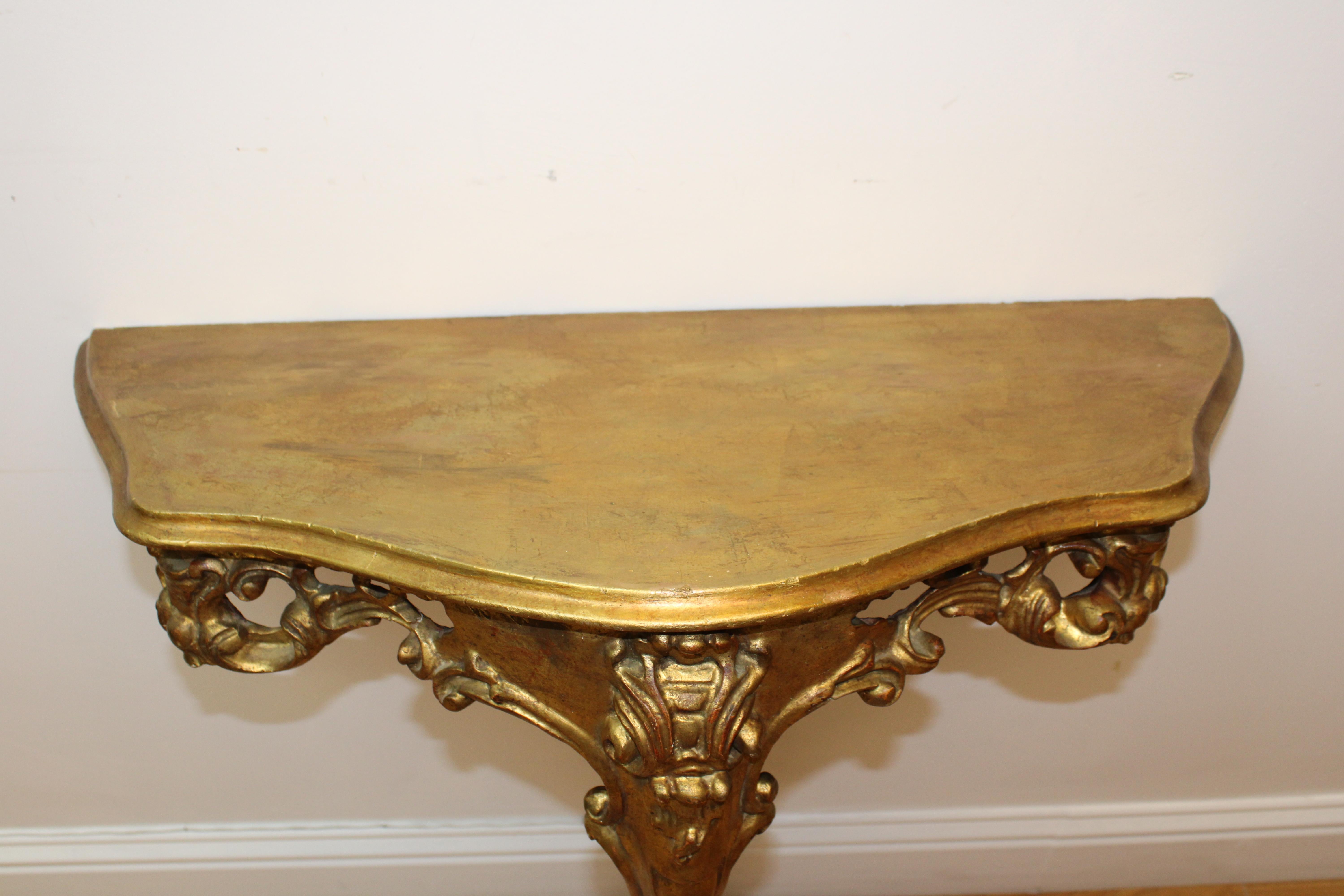 Italian Rocco Style Gilt Wall Mount 1