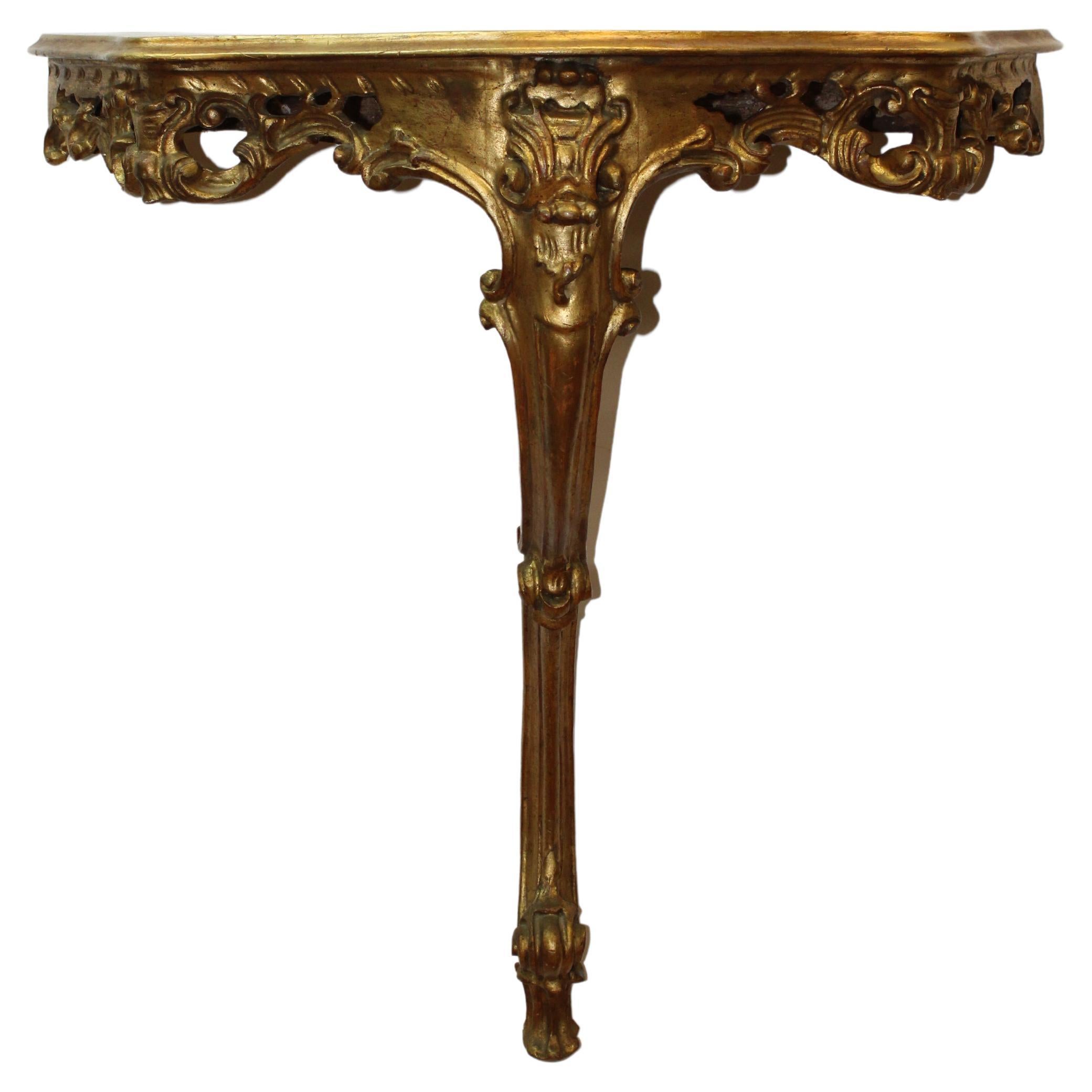 Italian Rocco Style Gilt Wall Mount