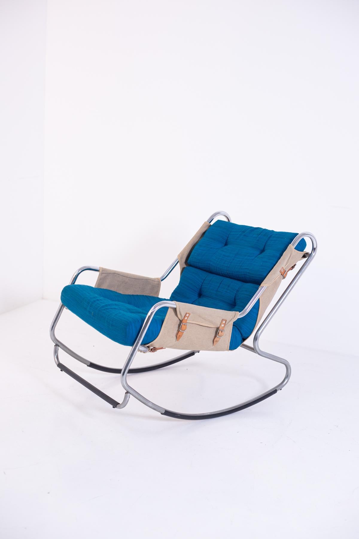 Mid-20th Century Italian Rocking Chair, 1950s