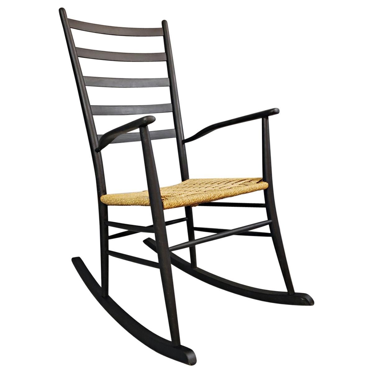 Italian Antique Rocking Chair For Sale at 1stDibs