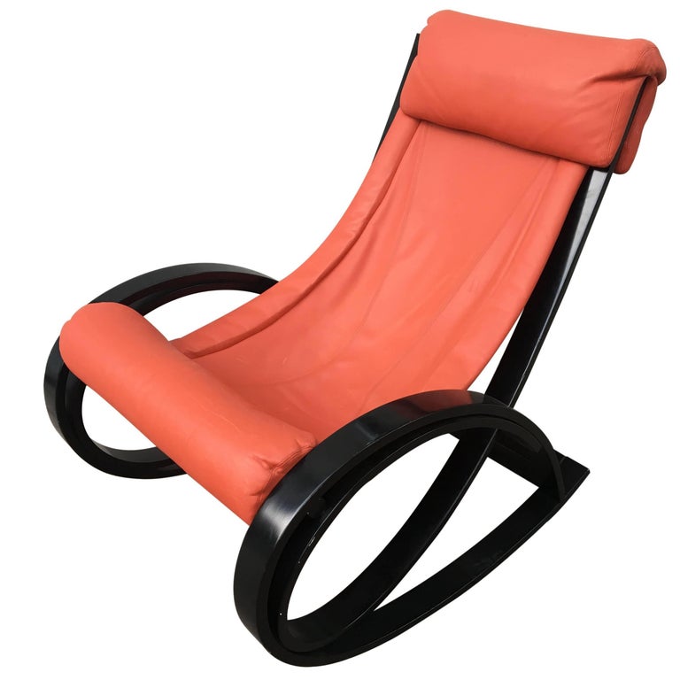 Italian Rocking Chair by Gae Aulenti for Poltronova For Sale at 1stDibs