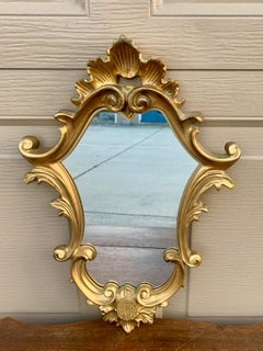 Italian Rococo Baroque Gilt Wood Wall Mirror