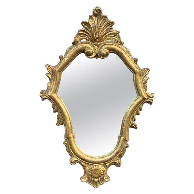 European Rococo Chair French Rococo Style Gold Putti Cherub Motif Oval Vertical Beveled ...