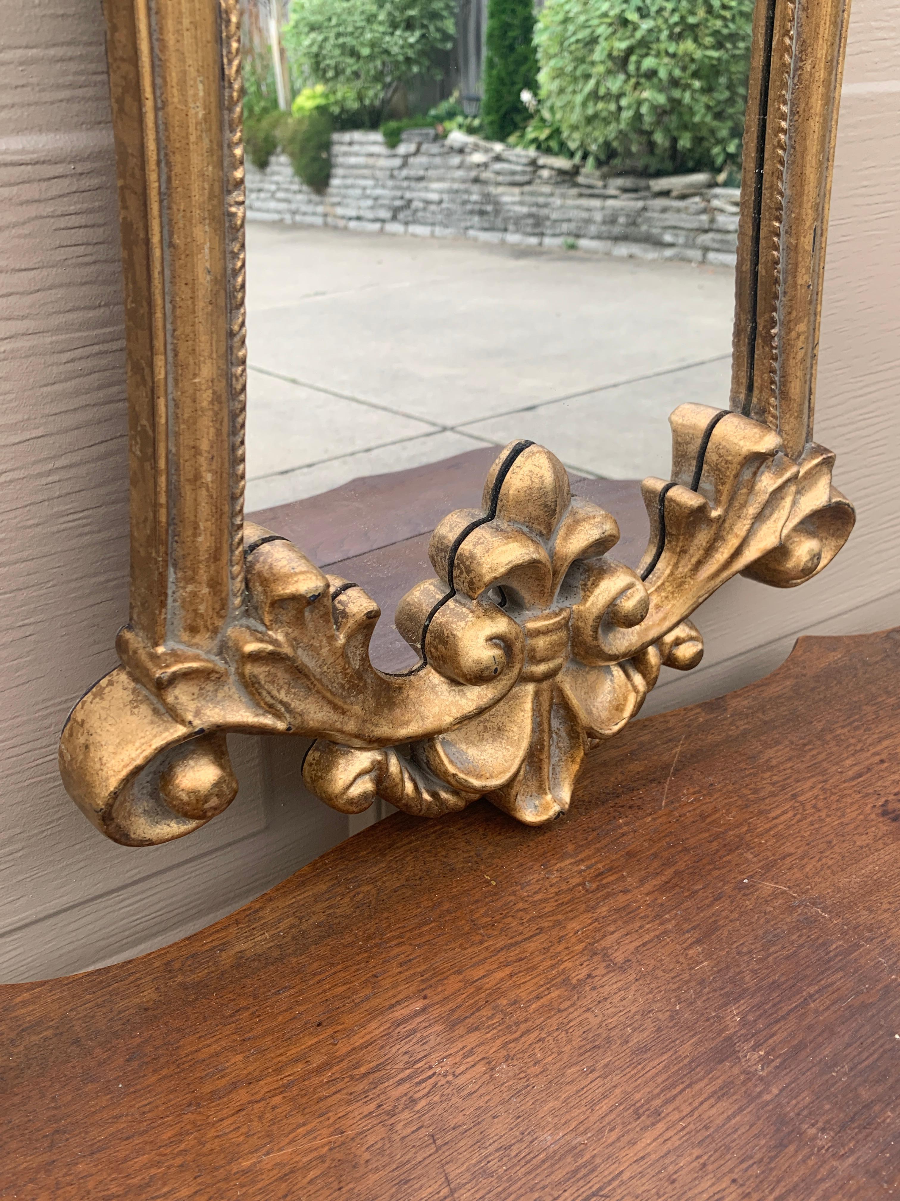 Italian Rococo Baroque Gold Wall Mirror 1