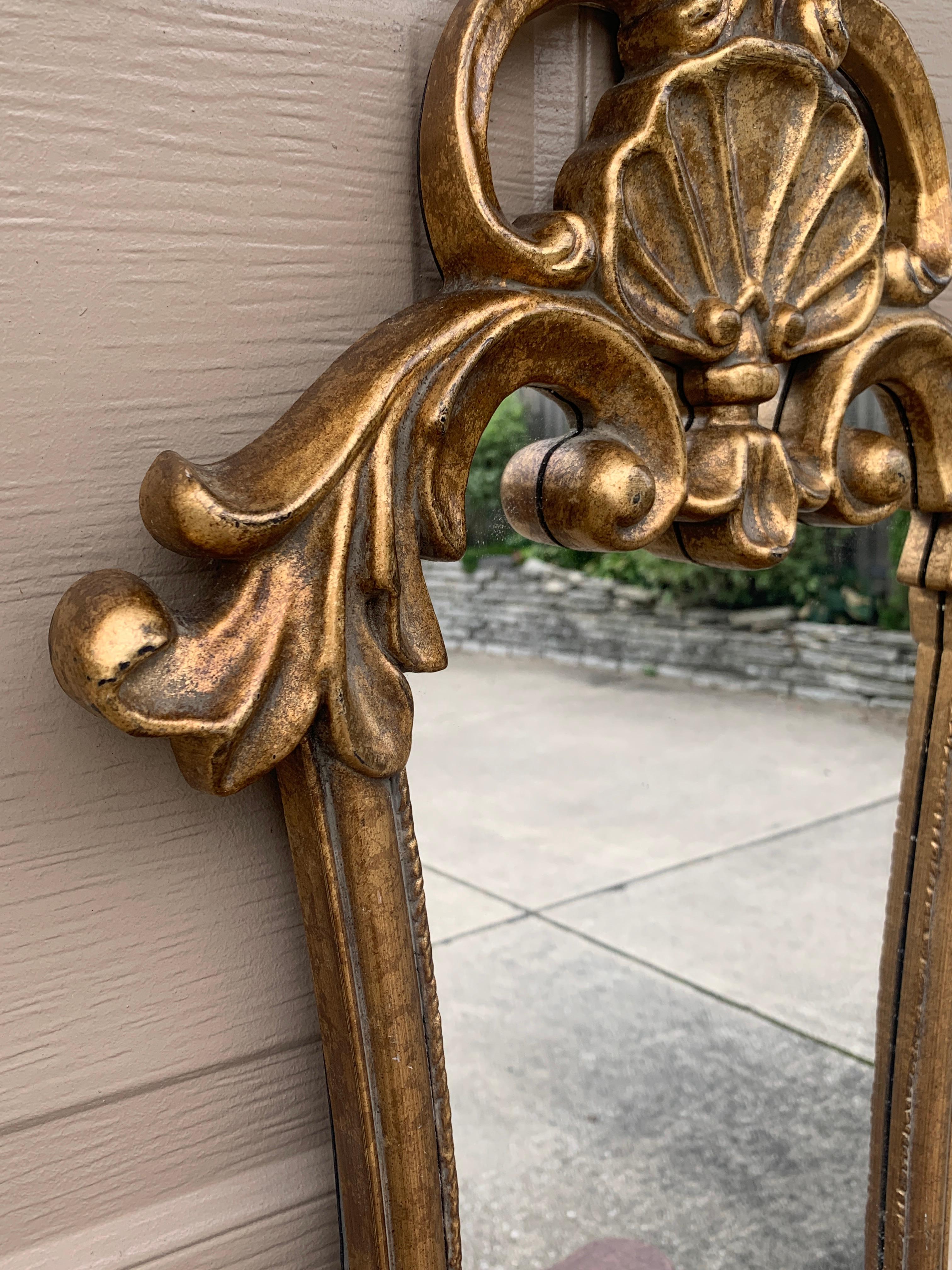 Italian Rococo Baroque Gold Wall Mirror 2
