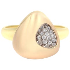 Bague de style baroque rococo italien en or rose 14 carats pour elle