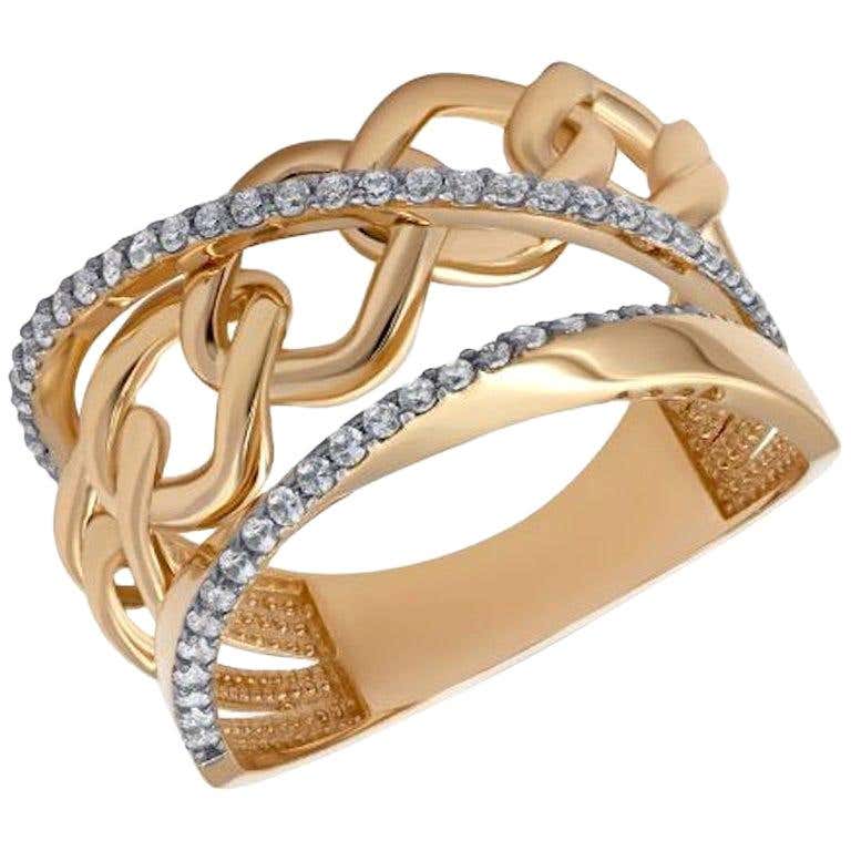 Customizable Italian Rococo Baroque Style White Gold 14 Karat Statement ...