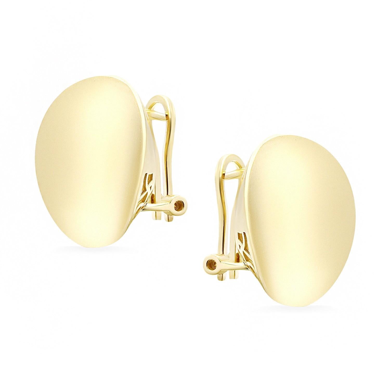 italian gold earrings leverback