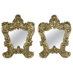 Italian Rococo Brass Repousse Mirrors