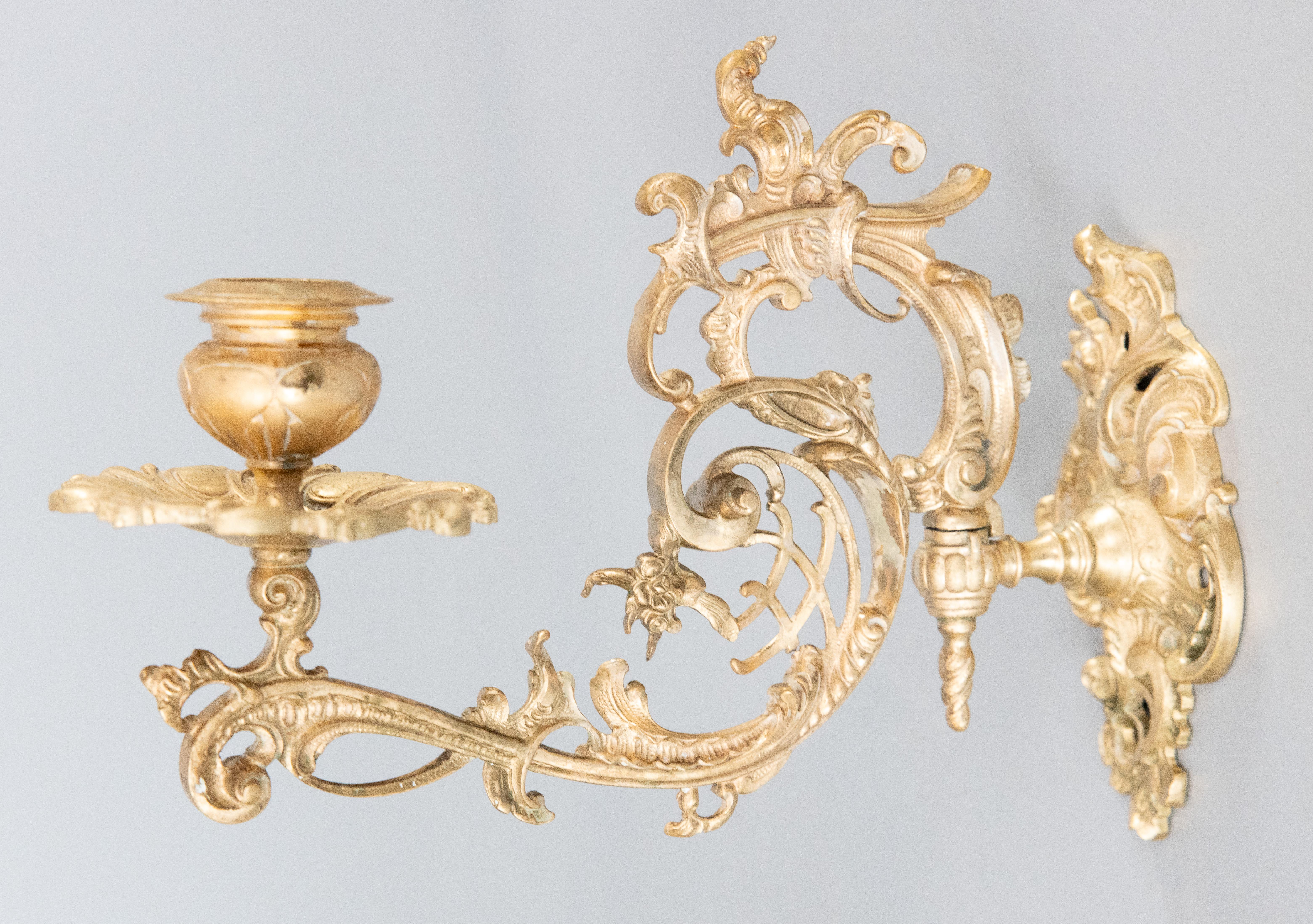 Italian Rococo Candle Sconces, A Pair For Sale 2