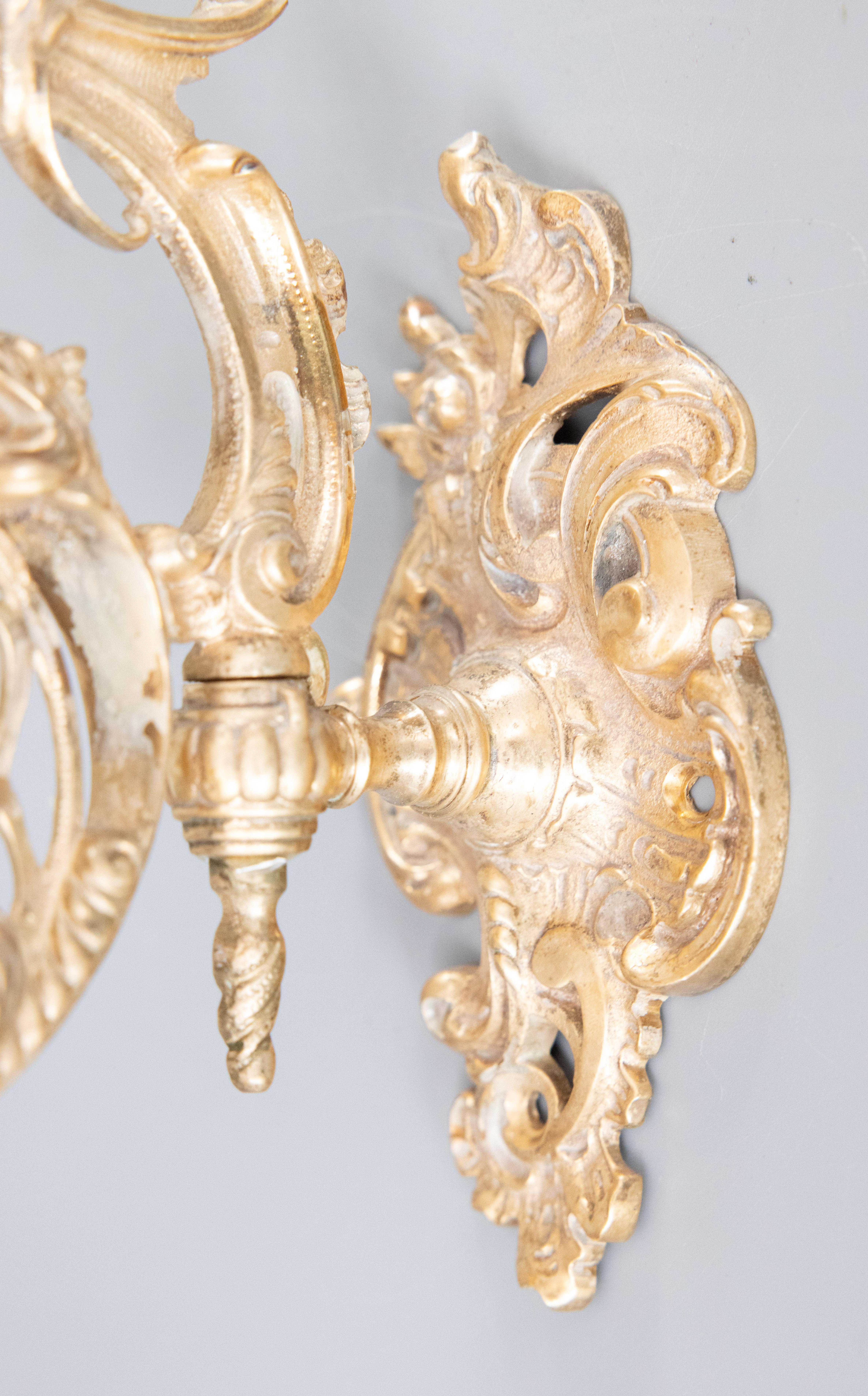 Italian Rococo Candle Sconces, A Pair For Sale 4