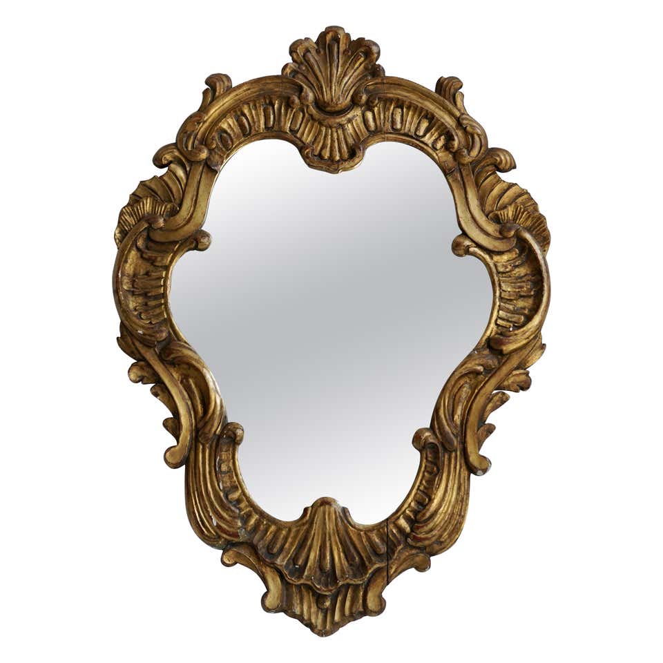 Italian Rococo Neoclassical Baroque Gilt Wood Wall Mirror For Sale at ...