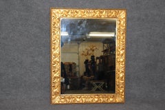 Italian Rococo Carved Gold Gilt Rectangle Mirror