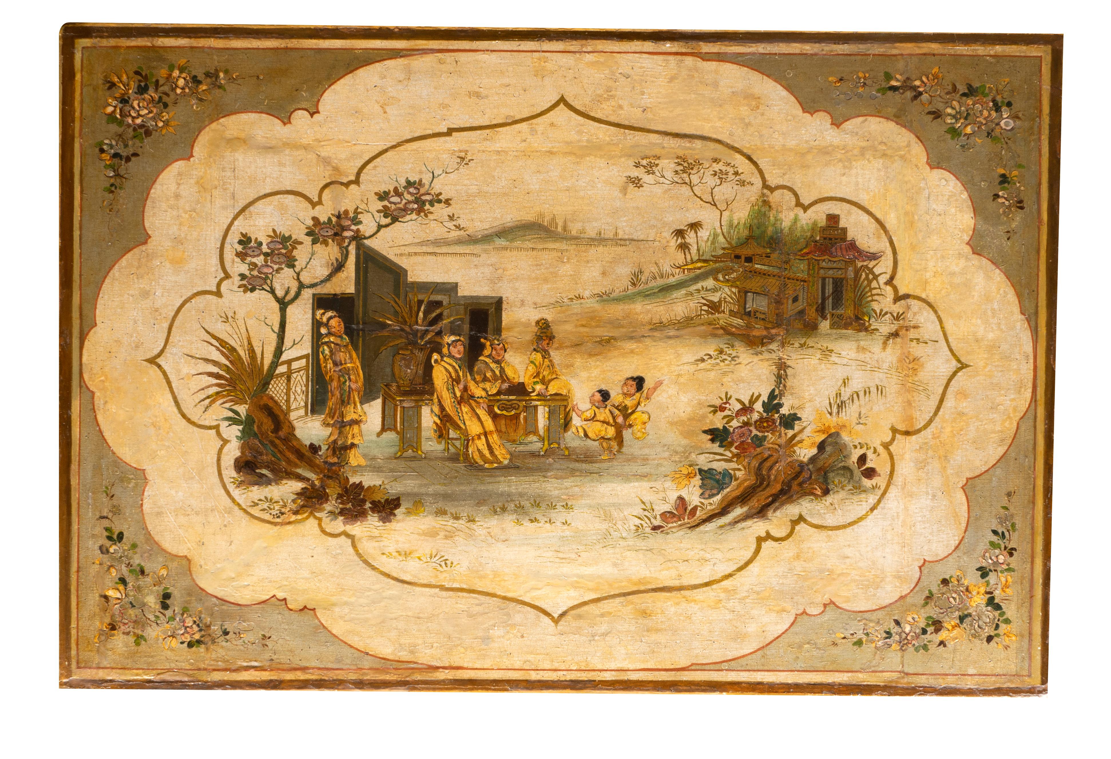 Italian Rococo Chinoiserie Decorated Table For Sale 5