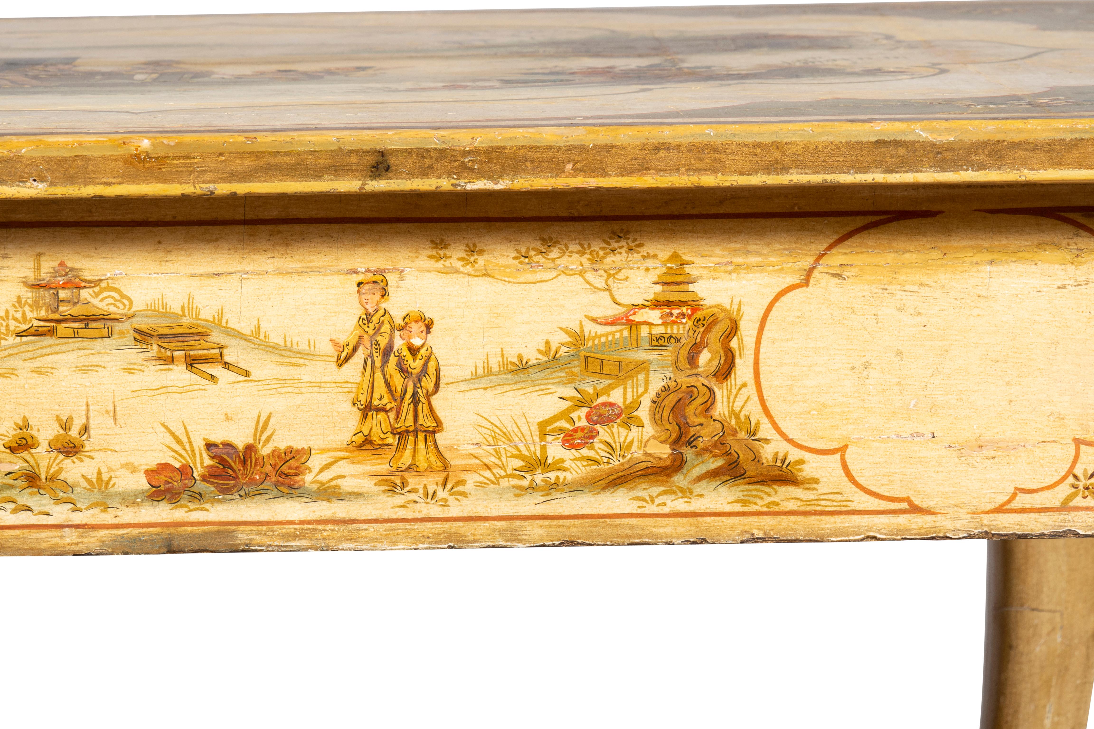 Italian Rococo Chinoiserie Decorated Table For Sale 9