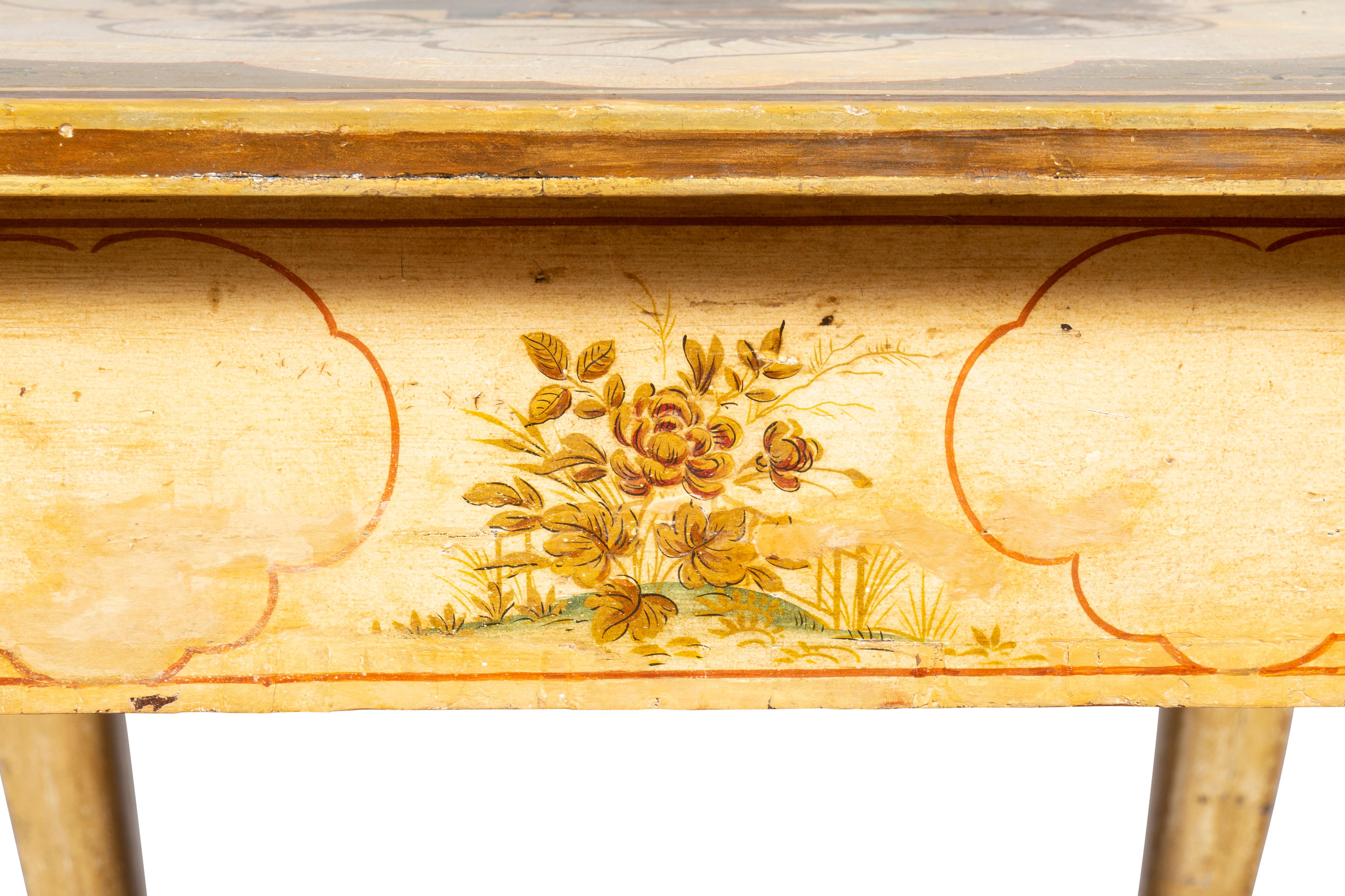 Italian Rococo Chinoiserie Decorated Table For Sale 11
