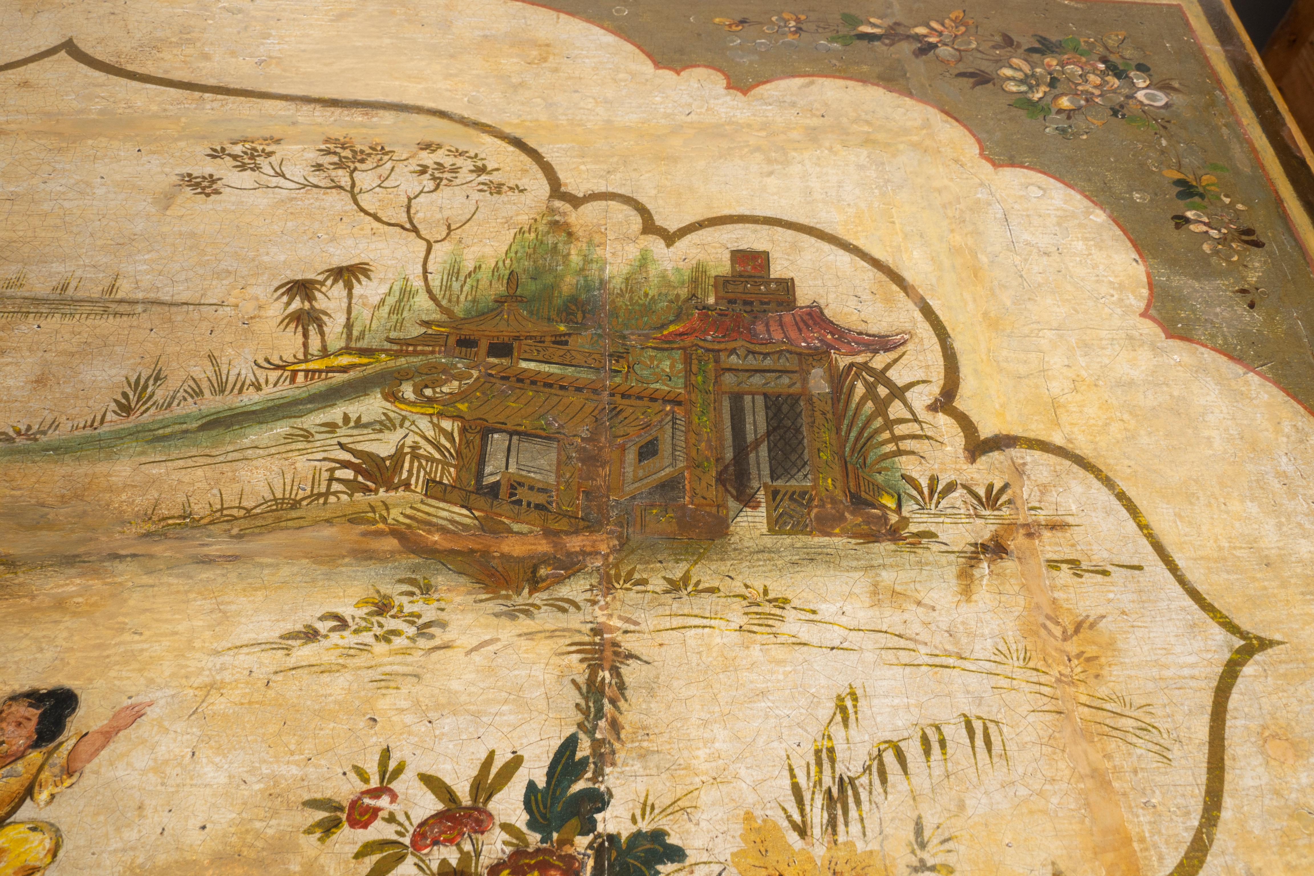 Italian Rococo Chinoiserie Decorated Table For Sale 14