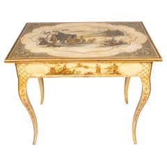 Italian Rococo Chinoiserie Decorated Table