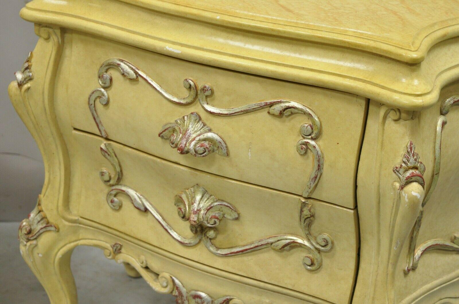 cream and gold bedside tables