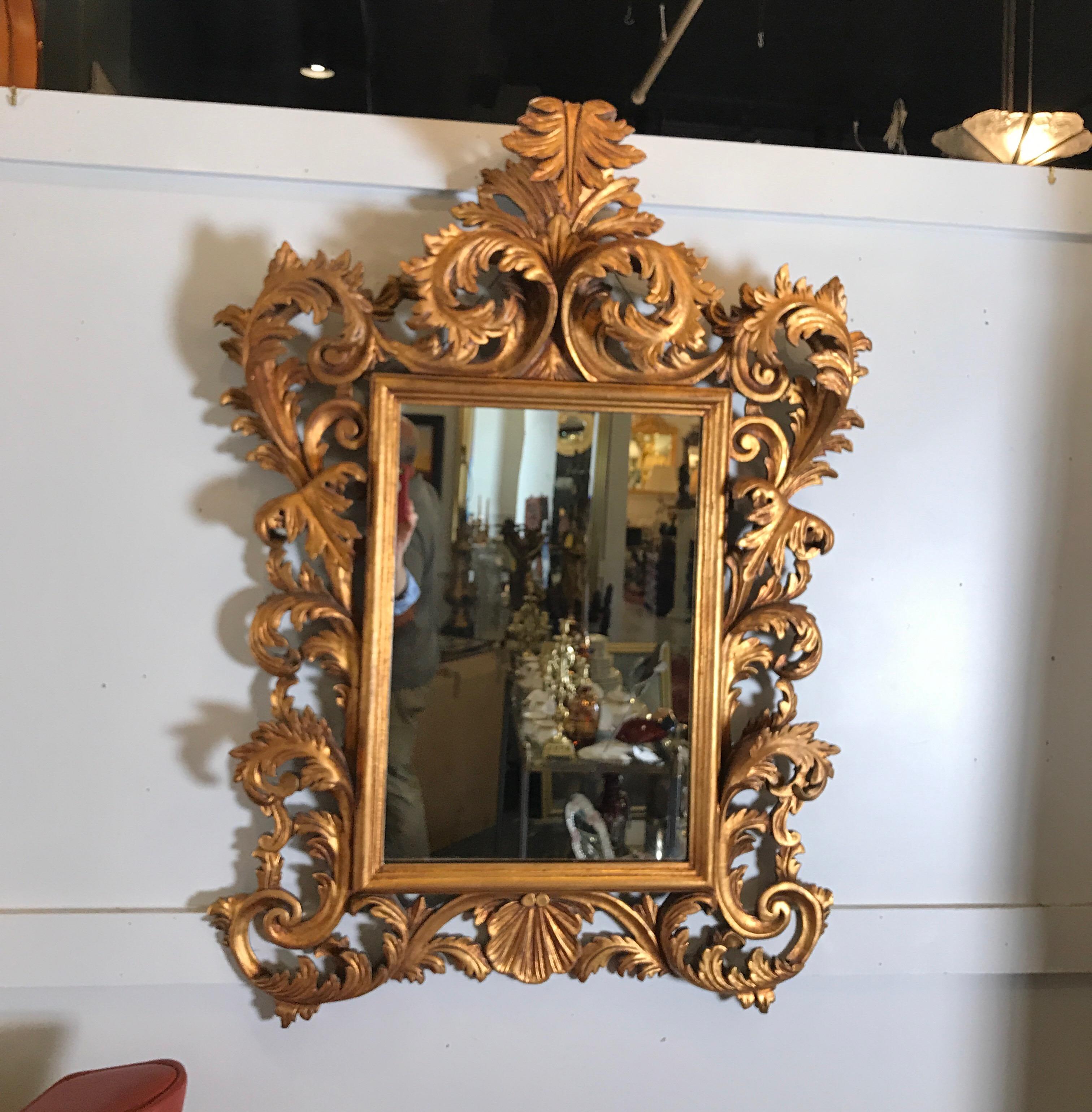 Italian Rococo Giltwood Mirror 6