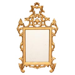 Italian Rococo Mirror Giltwood Wall Glass