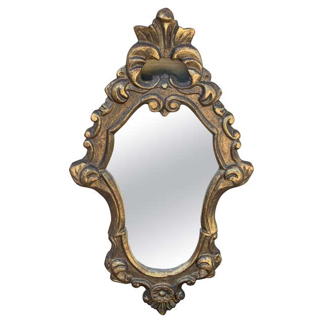 Rectangular Rococo Mirror Italian Rococo Gilt Wood Rectangular Carved Wall Mirror For Sale at 1stDibs