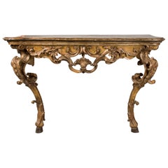 Italian Rococo Painted and Gilded Console