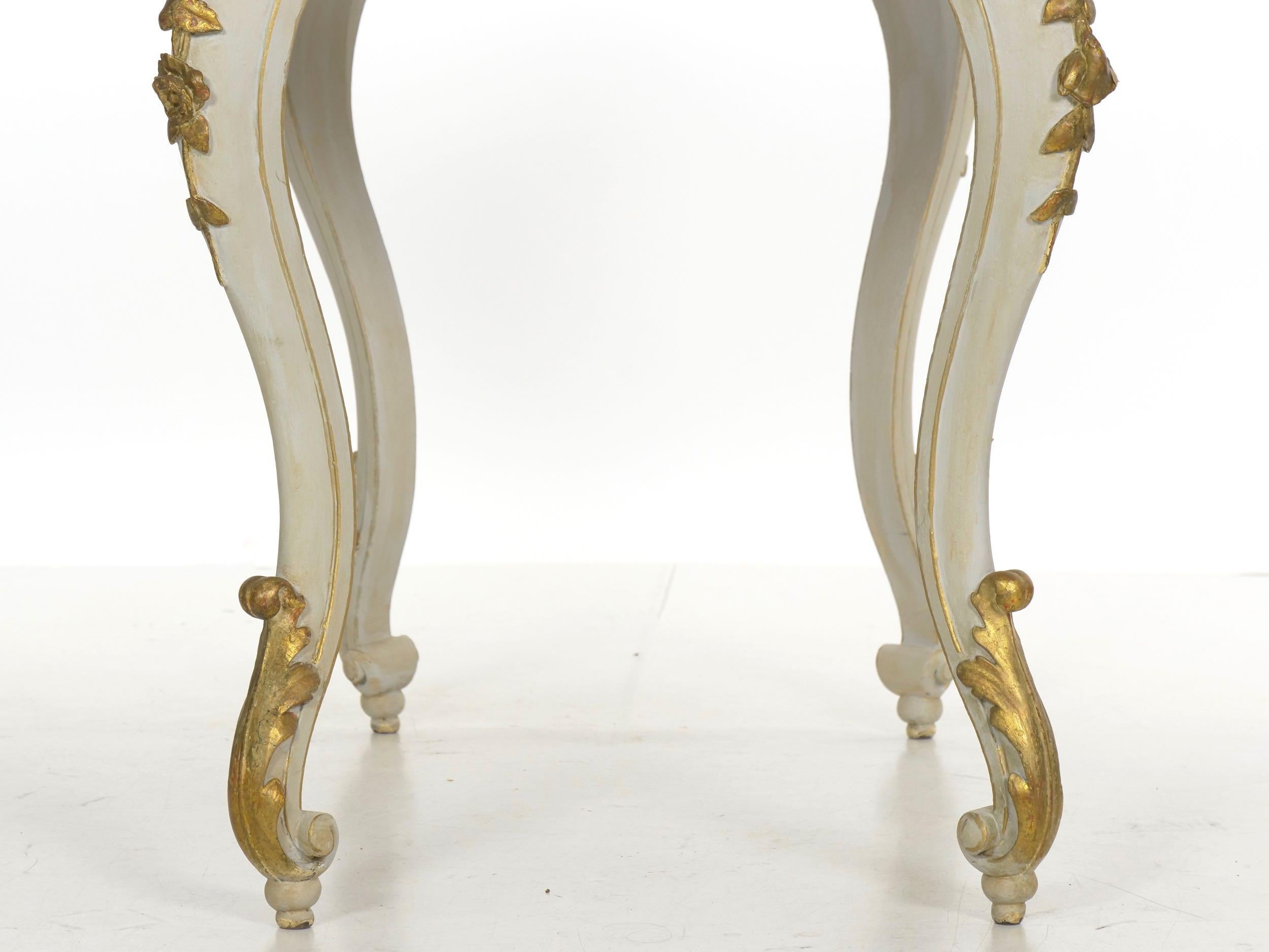 Italian Rococo Painted Antique Accent Console Table in Venetian Taste 10