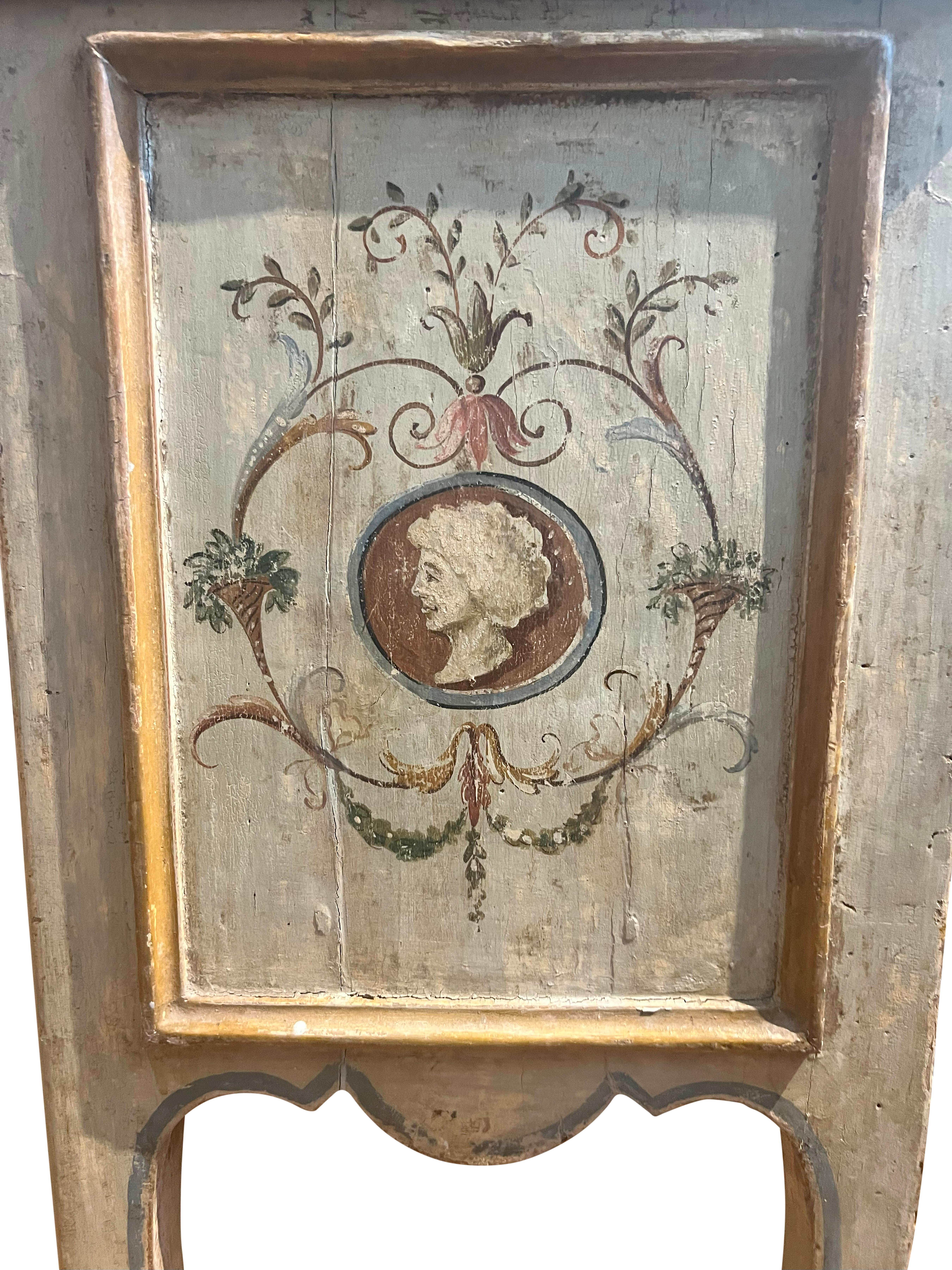 Italian Rococo Painted Comodini For Sale 9
